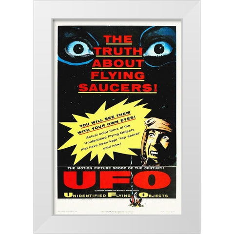 UFO, 1956 White Modern Wood Framed Art Print by Hollywood Photo Archive