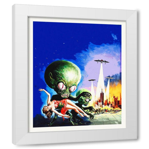When Mars Attacks, 1954 White Modern Wood Framed Art Print by Hollywood Photo Archive