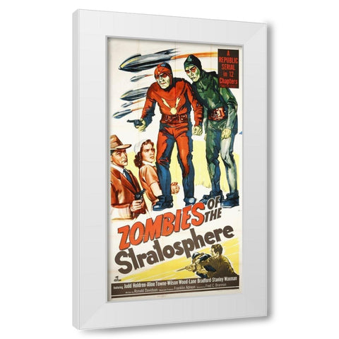 Zombies Of The Stratosphere, 1952 White Modern Wood Framed Art Print by Hollywood Photo Archive