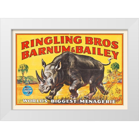 Circus 1940 White Modern Wood Framed Art Print by Hollywood Photo Archive