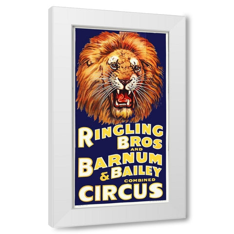 Ringling Bros White Modern Wood Framed Art Print by Hollywood Photo Archive