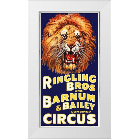 Ringling Bros White Modern Wood Framed Art Print by Hollywood Photo Archive