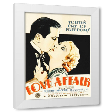 Bogart In Love Affair, 1932 White Modern Wood Framed Art Print by Hollywood Photo Archive