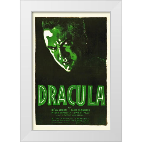 Dracula White Modern Wood Framed Art Print by Hollywood Photo Archive