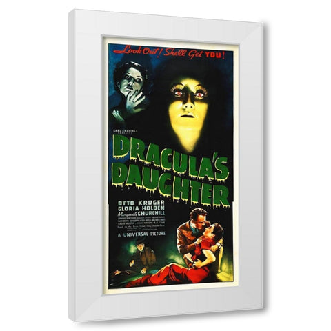 Draculas Daughter, 1936 White Modern Wood Framed Art Print by Hollywood Photo Archive