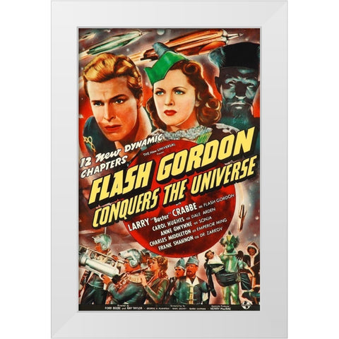 Flash Gordon Conquers the Universe White Modern Wood Framed Art Print by Hollywood Photo Archive