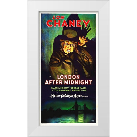 London After Midnight, 1927 White Modern Wood Framed Art Print by Hollywood Photo Archive