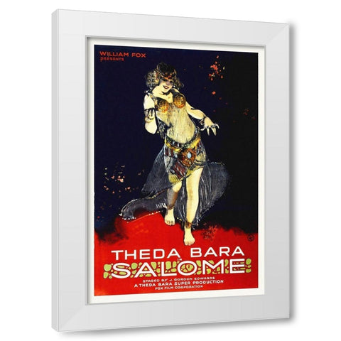 Salome - Theda Bara White Modern Wood Framed Art Print by Hollywood Photo Archive