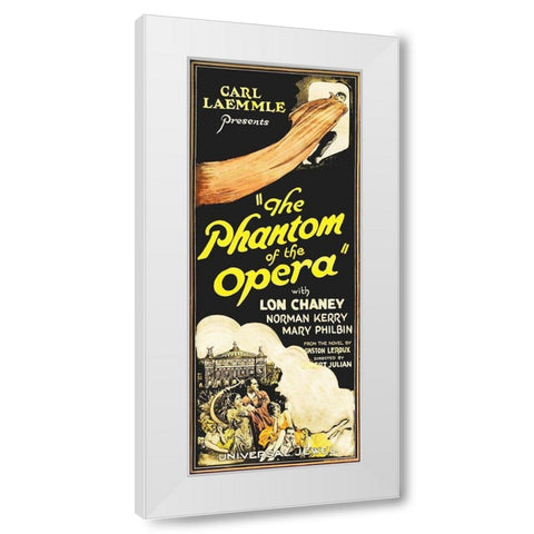 The Phantom of The Opera White Modern Wood Framed Art Print by Hollywood Photo Archive