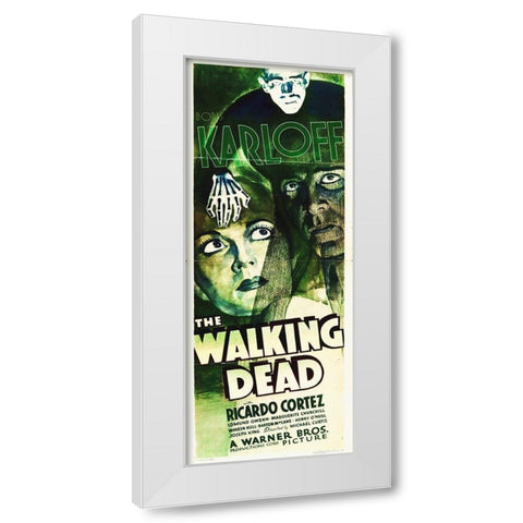Walking Dead Insert, 1936 White Modern Wood Framed Art Print by Hollywood Photo Archive