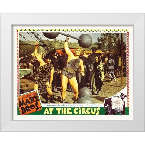 Marx Brothers - At the Circus 05 White Modern Wood Framed Art Print by Hollywood Photo Archive