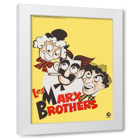 Marx Brothers - Cartoon - Stock White Modern Wood Framed Art Print by Hollywood Photo Archive