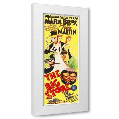 Marx Brothers - The Big Store 03 White Modern Wood Framed Art Print by Hollywood Photo Archive