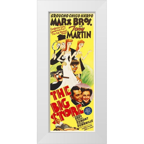 Marx Brothers - The Big Store 03 White Modern Wood Framed Art Print by Hollywood Photo Archive
