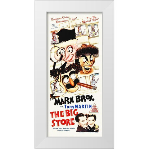 Marx Brothers - The Big Store 06 White Modern Wood Framed Art Print by Hollywood Photo Archive