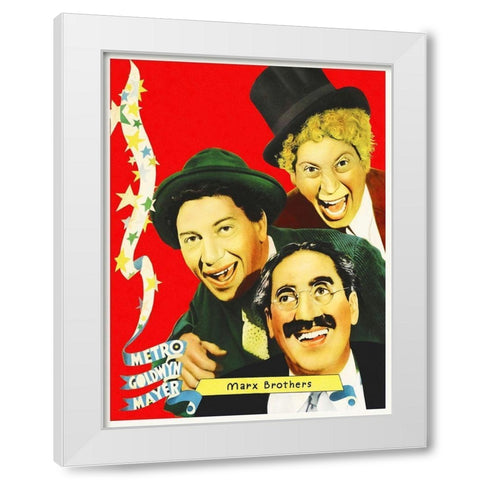 Marx Brothers - The Big Store 08 White Modern Wood Framed Art Print by Hollywood Photo Archive