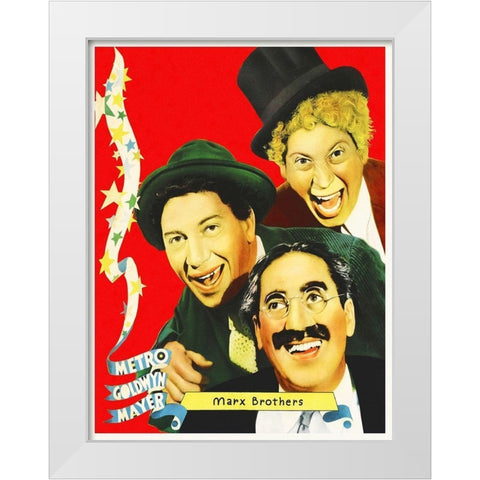 Marx Brothers - The Big Store 08 White Modern Wood Framed Art Print by Hollywood Photo Archive