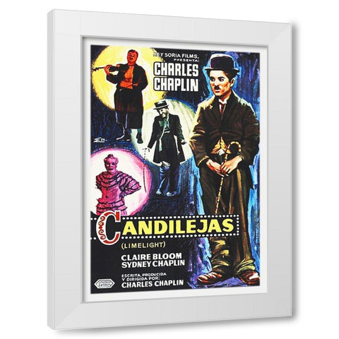 Charlie Chaplin - Spanish - Limelight, 1952 White Modern Wood Framed Art Print by Hollywood Photo Archive