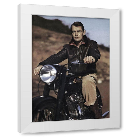 Alan Ladd White Modern Wood Framed Art Print by Hollywood Photo Archive