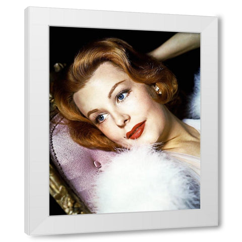 Alene Dahl White Modern Wood Framed Art Print by Hollywood Photo Archive