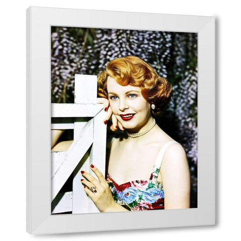 Alene Dahl White Modern Wood Framed Art Print by Hollywood Photo Archive