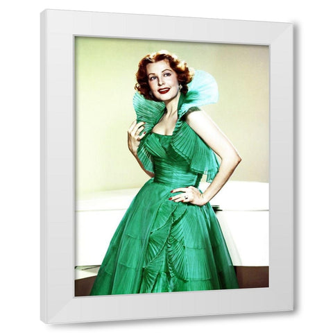 Alene Dahl White Modern Wood Framed Art Print by Hollywood Photo Archive