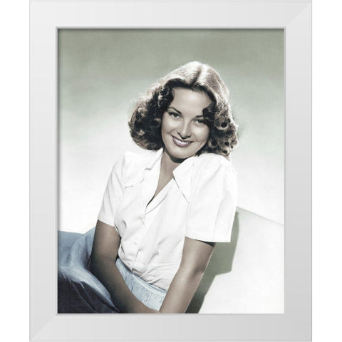 Alma Carroll White Modern Wood Framed Art Print by Hollywood Photo Archive
