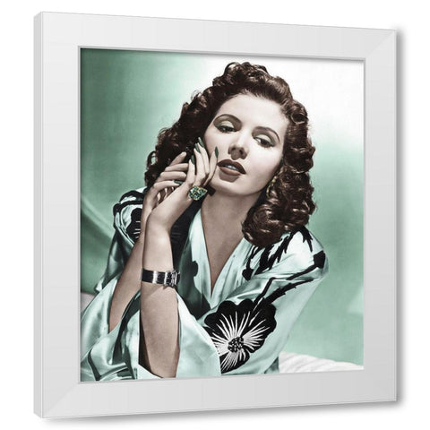 Ann Miller White Modern Wood Framed Art Print by Hollywood Photo Archive