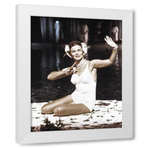 Ann-Margret White Modern Wood Framed Art Print by Hollywood Photo Archive