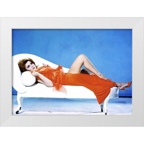 Ann-Margret - The Swinger White Modern Wood Framed Art Print by Hollywood Photo Archive