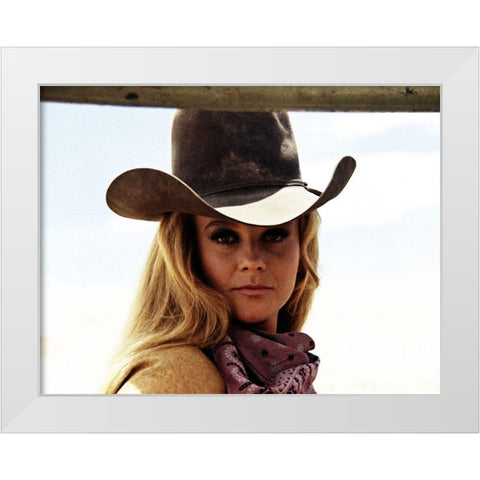 Ann-Margret - The Train Robbers White Modern Wood Framed Art Print by Hollywood Photo Archive