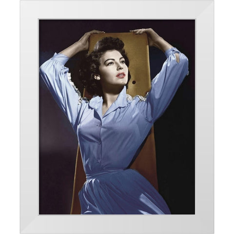 Ave Gardner White Modern Wood Framed Art Print by Hollywood Photo Archive
