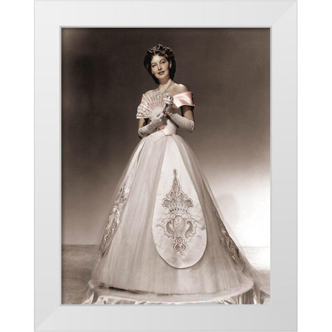 Ave Gardner White Modern Wood Framed Art Print by Hollywood Photo Archive