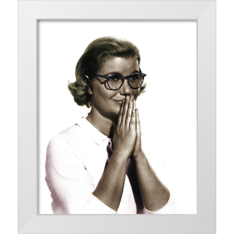 Bel Geddes - Vertigo White Modern Wood Framed Art Print by Hollywood Photo Archive