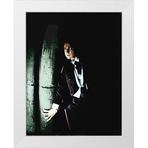 Bela Lugosi - Dracula White Modern Wood Framed Art Print by Hollywood Photo Archive