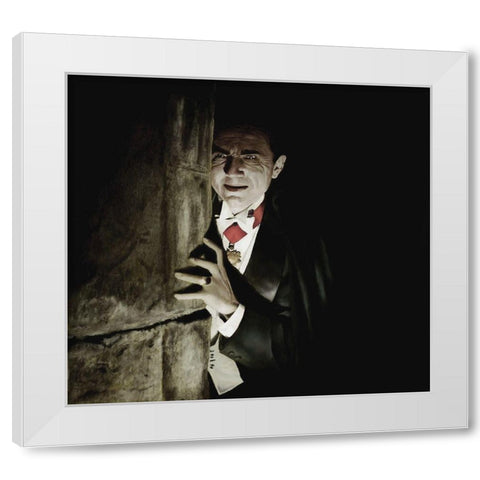 Bela Lugosi - Dracula White Modern Wood Framed Art Print by Hollywood Photo Archive