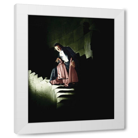 Bela Lugosi - Dracula White Modern Wood Framed Art Print by Hollywood Photo Archive