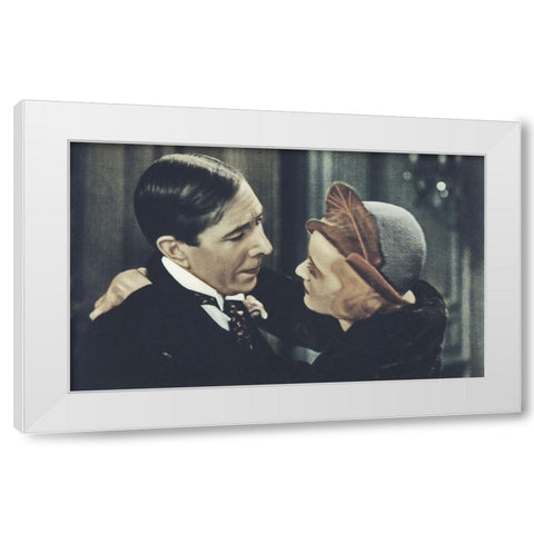 George Arliss - The Man Who Played God White Modern Wood Framed Art Print by Hollywood Photo Archive