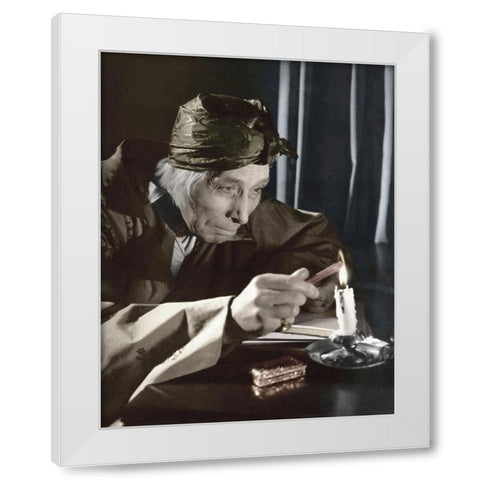 George Arliss - Voltaire White Modern Wood Framed Art Print by Hollywood Photo Archive