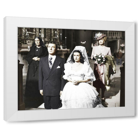 Joan Bennett - Secret Beyond the Door White Modern Wood Framed Art Print by Hollywood Photo Archive