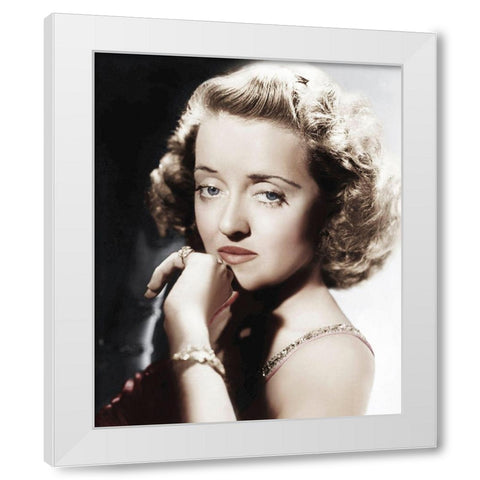 Bette Davis White Modern Wood Framed Art Print by Hollywood Photo Archive