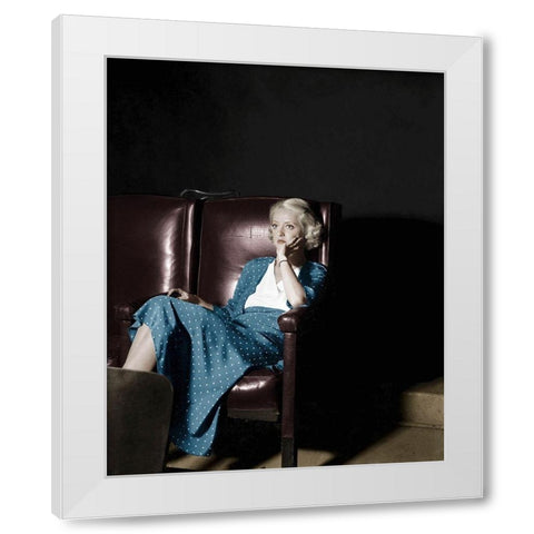Bette Davis White Modern Wood Framed Art Print by Hollywood Photo Archive