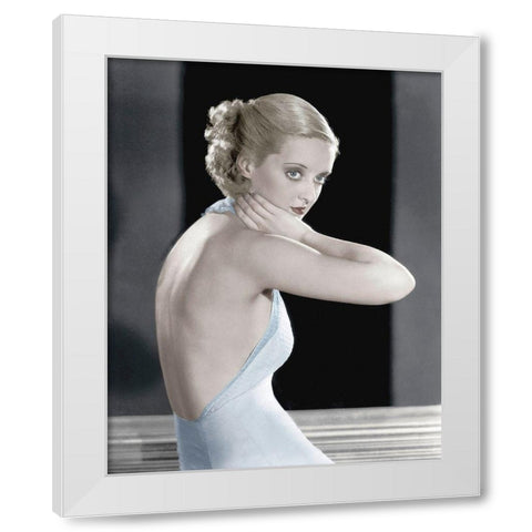 Bette Davis White Modern Wood Framed Art Print by Hollywood Photo Archive