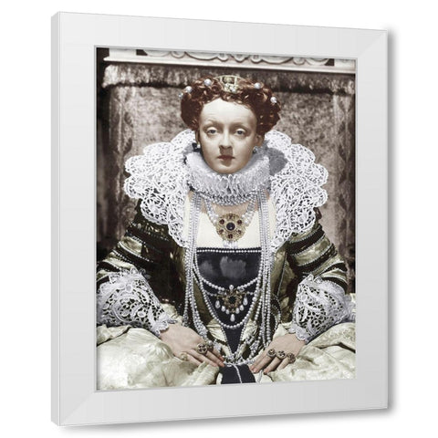Bette Davis White Modern Wood Framed Art Print by Hollywood Photo Archive