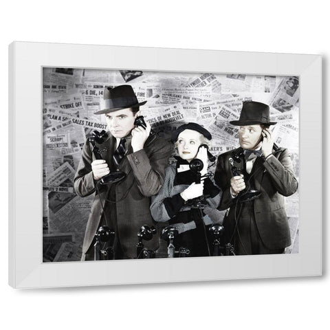 Bette Davis White Modern Wood Framed Art Print by Hollywood Photo Archive