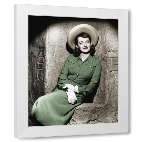 Bette Davis White Modern Wood Framed Art Print by Hollywood Photo Archive