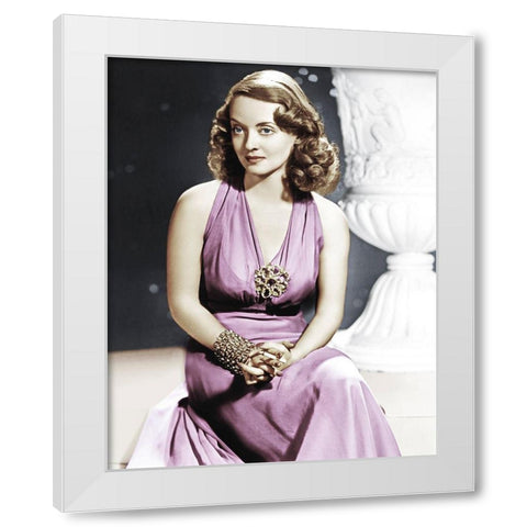 Bette Davis White Modern Wood Framed Art Print by Hollywood Photo Archive