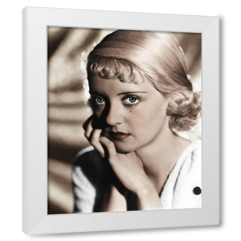 Bette Davis White Modern Wood Framed Art Print by Hollywood Photo Archive