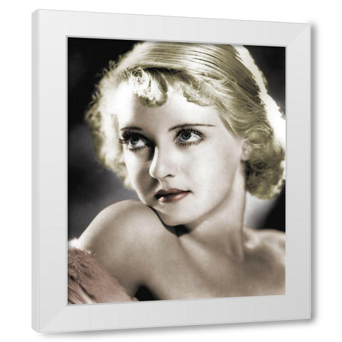 Bette Davis White Modern Wood Framed Art Print by Hollywood Photo Archive