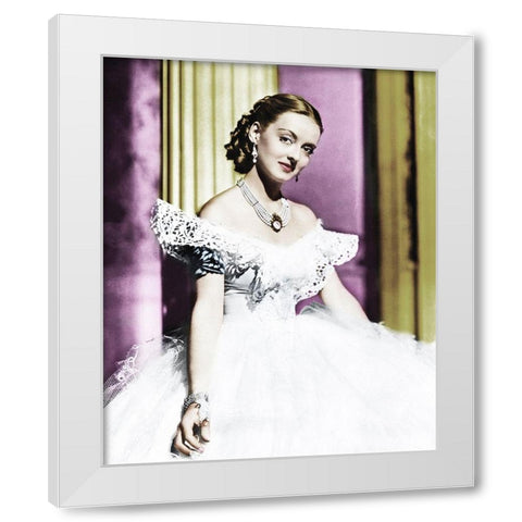 Bette Davis White Modern Wood Framed Art Print by Hollywood Photo Archive